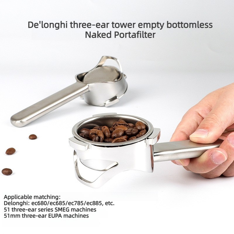 Equipment Of Coffee Machine - Delonghi 51mm Bottomless Portafilter 3-Ear Hollow