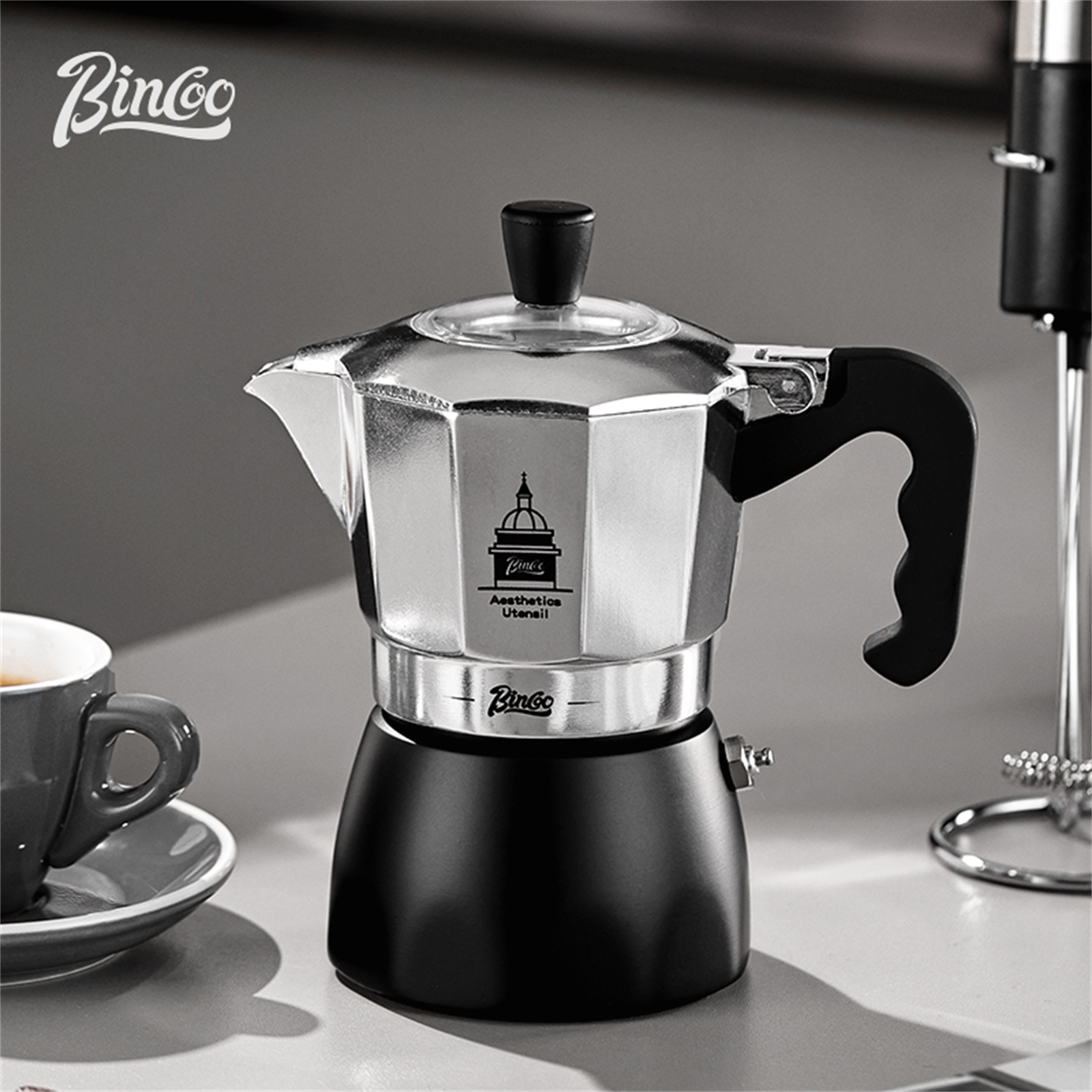BINCOO Double Valve Moka Pot，E - đánh giá và giá Equipment Of Coffee Machine