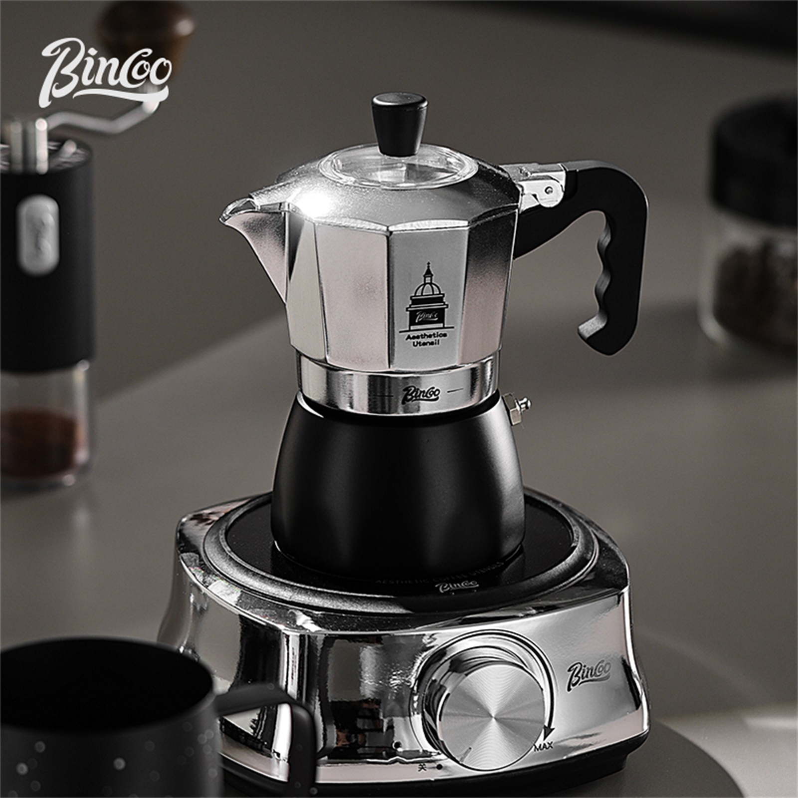 BINCOO Double Valve Moka Pot，E - đánh giá và giá Equipment Of Coffee Machine