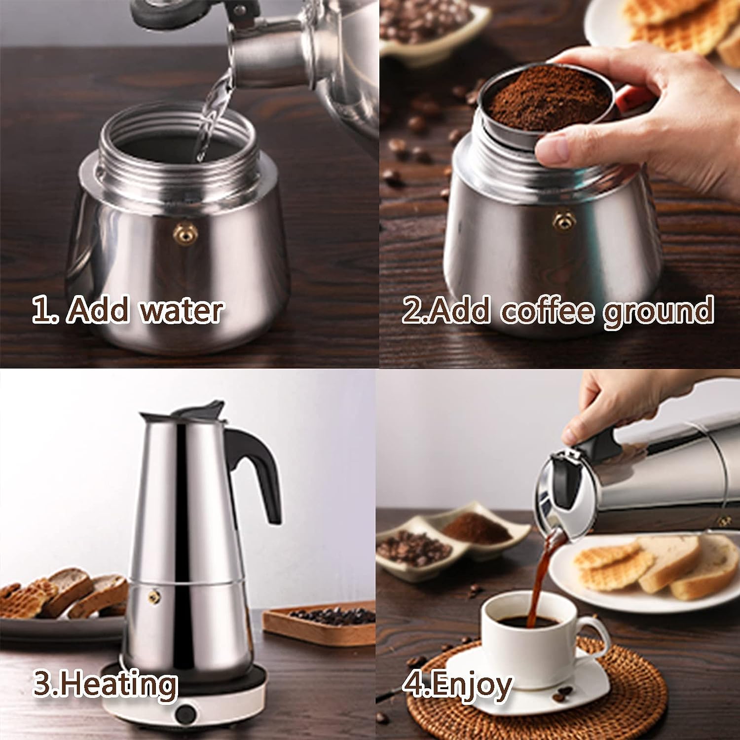 4/6/9 ly Moka nồi Caffe máy Es - đánh giá và giá Equipment Of Coffee Machine