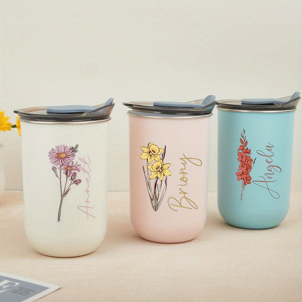 Custom Birth Flower Stainless  - đánh giá và giá Coffee Equipment Gift